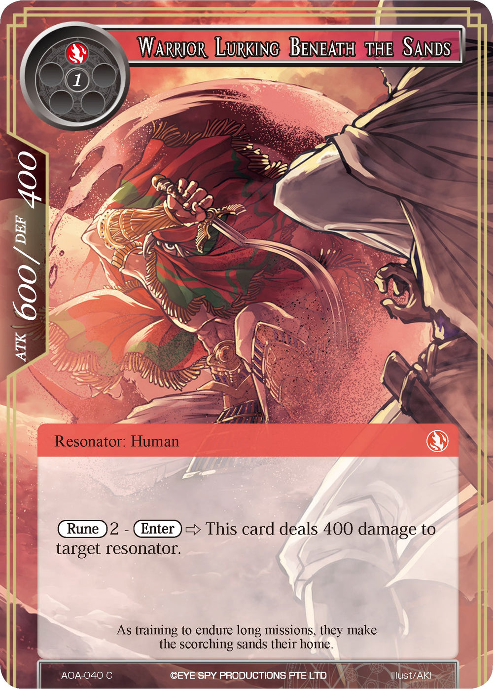 Warrior Lurking Beneath the Sands (AOA-040) [Awakening of the Ancients]