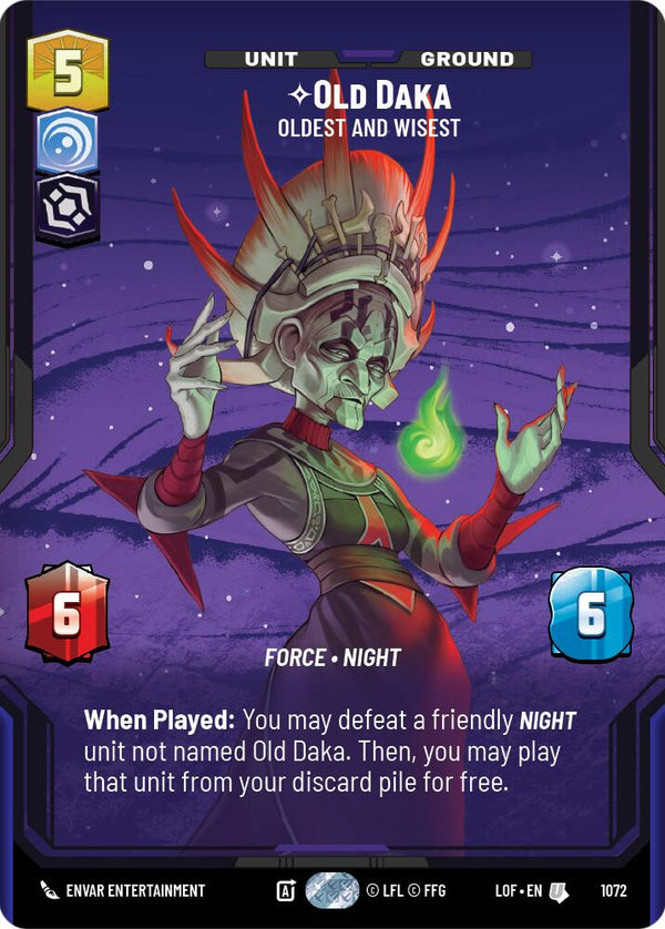 Old Daka - Oldest and Wisest (1072) (Prestige Foil) (1072) [Legends of the Force]
