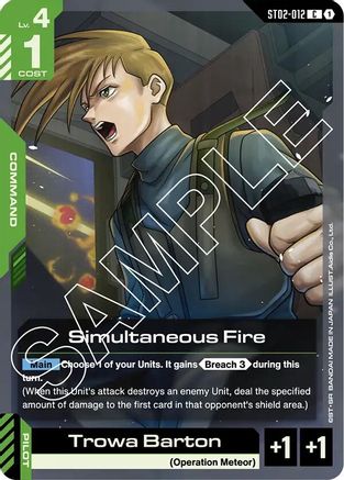 Simultaneous Fire (ST02-012) - Starter Deck 02 Wings of Advance