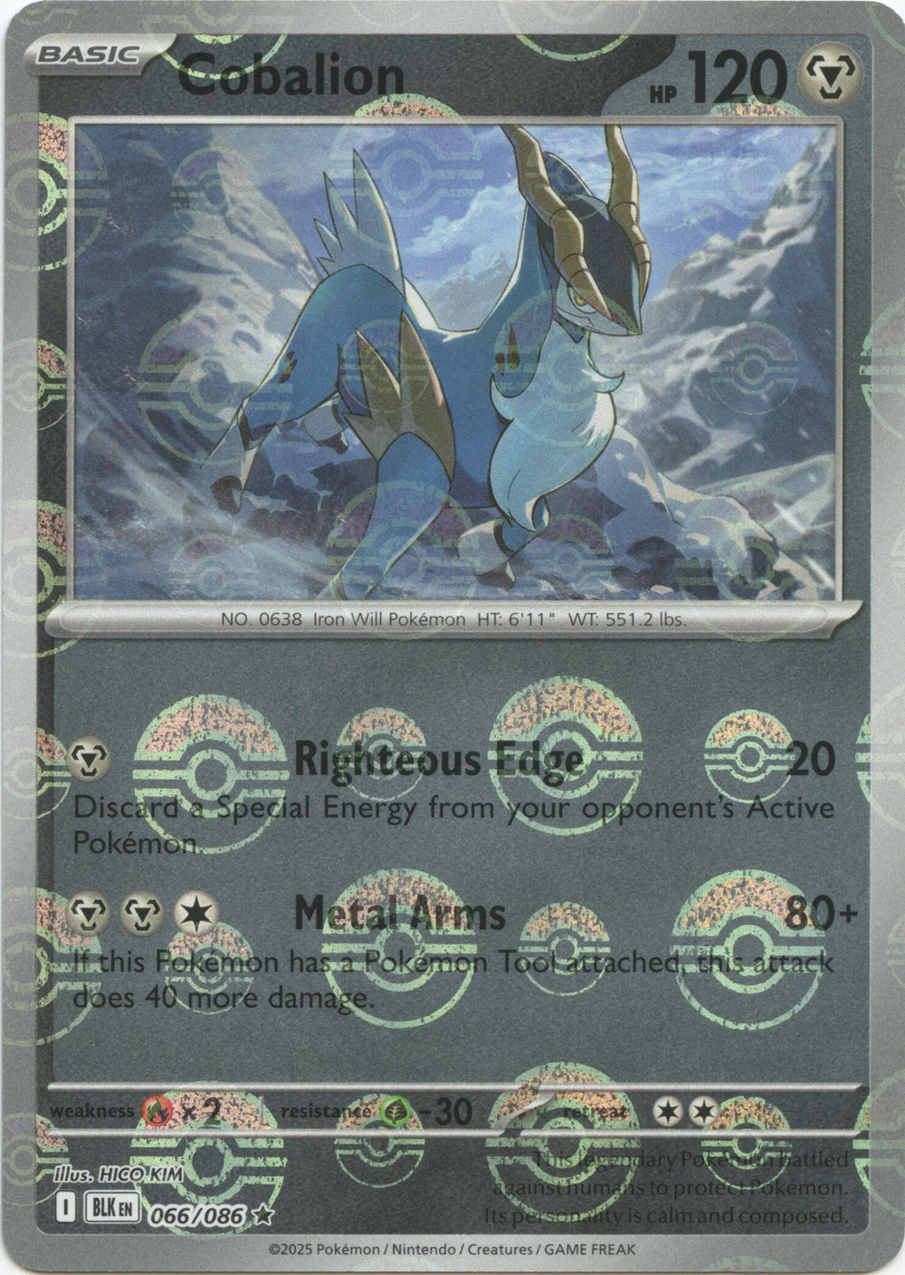 Cobalion (066/086) (Poke Ball Pattern) [Scarlet & Violet: Black Bolt]