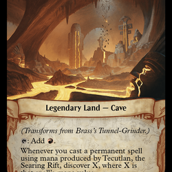 Brass's Tunnel-Grinder // Tecutlan, The Searing Rift (Extended Art) [The Lost Caverns of Ixalan]