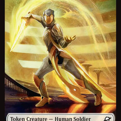 Human Soldier // Lander (0008) Double-Sided Token [Edge of Eternities Tokens]