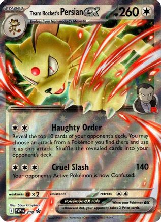 Team Rocket's Persian ex - 218/182 [SV10 Destined Rivals] - Holofoil