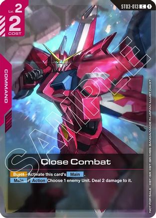 Close Combat (Championship Participation Pack 01) (ST03-013) - Gundam Promotional Cards Holofoil