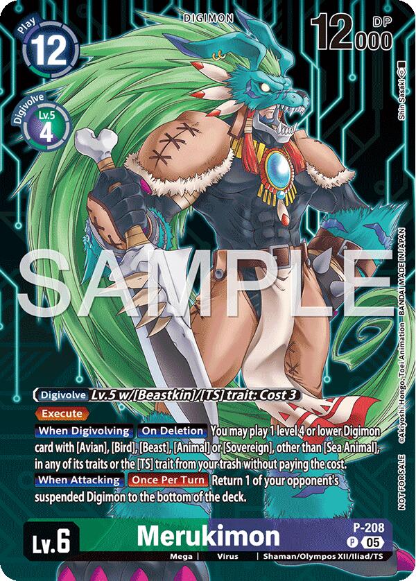 Merukimon [P-208] (Hacker's Slumber Box Promotion Pack) [Promotional Cards]