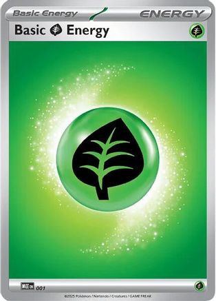Basic Grass Energy - 1 [MEE Mega Evolution Energies] - Reverse Holofoil