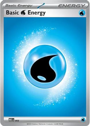 Basic Water Energy - 3 [MEE Mega Evolution Energies] - Reverse Holofoil