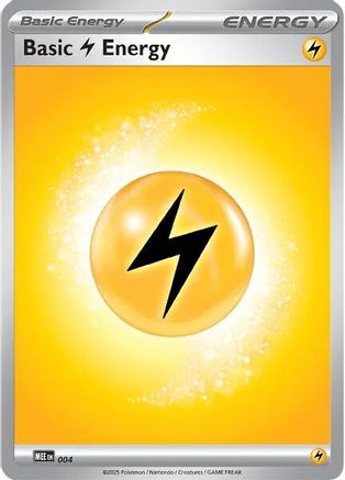 Basic Lightning Energy - 4 [MEE Mega Evolution Energies] - Reverse Holofoil