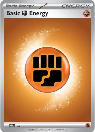 Basic Fighting Energy - 6 [MEE Mega Evolution Energies] - Reverse Holofoil