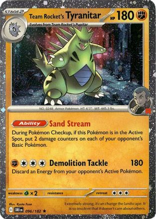 Team Rocket's Tyranitar (096/182) (Cosmos Holo) [Miscellaneous Cards]