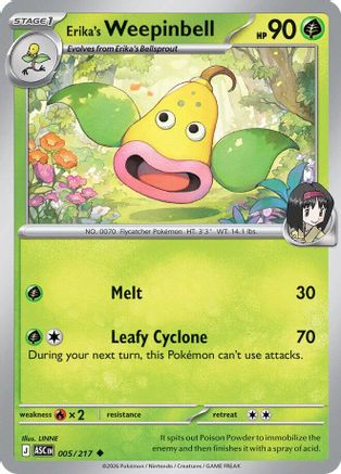 Erika's Weepinbell - 5/217 [ME Ascended Heroes] - Reverse Holofoil