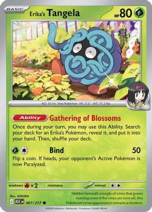 Erika's Tangela - 007/217 [ME Ascended Heroes] - Reverse Holofoil