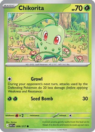 Chikorita - 8/217 [ME Ascended Heroes] - Reverse Holofoil