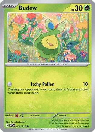 Budew - 016/217 [ME Ascended Heroes] - Reverse Holofoil