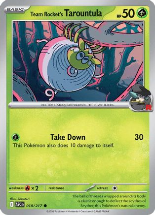 Team Rocket's Tarountula - 18/217 [ME Ascended Heroes] - Reverse Holofoil