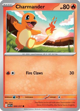 Charmander - 20/217 [ME Ascended Heroes] - Reverse Holofoil