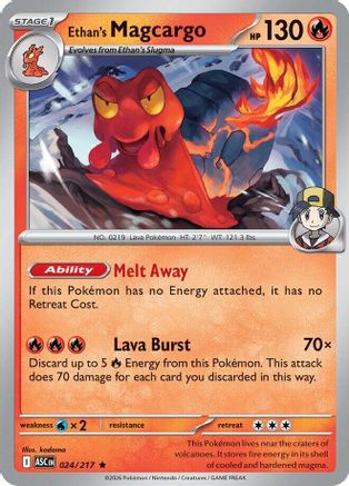 Ethan's Magcargo - 024/217 [ME Ascended Heroes] - Reverse Holofoil
