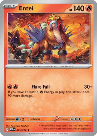 Entei - 25/217 [ME Ascended Heroes] - Reverse Holofoil
