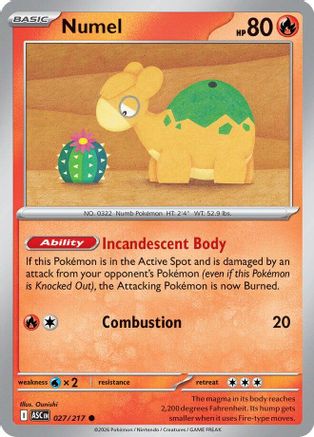 Numel - 027/217 [ME Ascended Heroes] - Reverse Holofoil