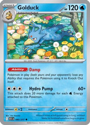 Golduck - 40/217 [ME Ascended Heroes] - Reverse Holofoil