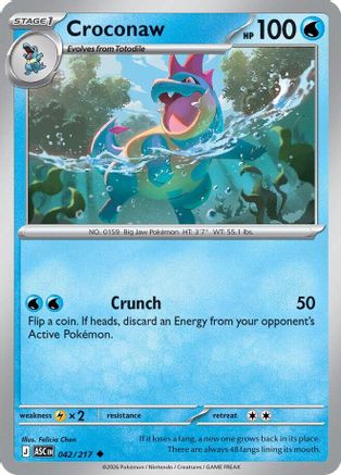 Croconaw - 42/217 [ME Ascended Heroes] - Reverse Holofoil