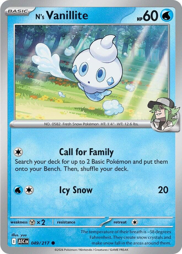 N's Vanillite (049/217) [Mega Evolution: Ascended Heroes]