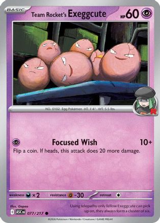 Team Rocket's Exeggcute - 77/217 [ME Ascended Heroes] - Reverse Holofoil