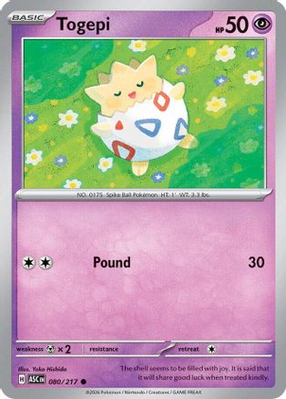 Togepi - 80/217 [ME Ascended Heroes] - Reverse Holofoil
