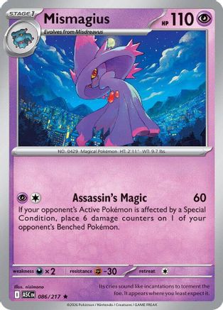 Mismagius - 86/217 [ME Ascended Heroes] - Reverse Holofoil