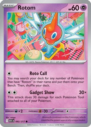 Rotom - 92/217 [ME Ascended Heroes] - Reverse Holofoil