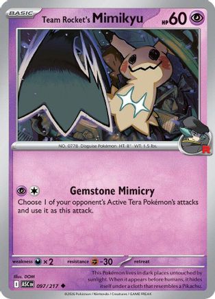 Team Rocket's Mimikyu - 097/217 [ME Ascended Heroes] - Reverse Holofoil