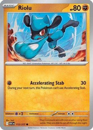 Riolu - 112/217 [ME Ascended Heroes] - Reverse Holofoil