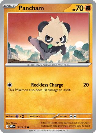 Pancham - 115/217 [ME Ascended Heroes] - Reverse Holofoil