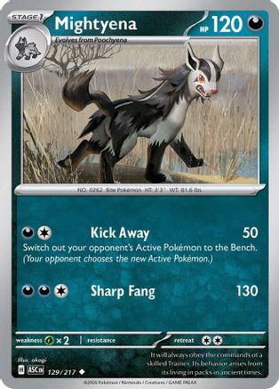 Mightyena - 129/217 [ME Ascended Heroes] - Reverse Holofoil