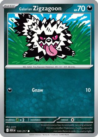 Galarian Zigzagoon - 130/217 [ME Ascended Heroes] - Reverse Holofoil