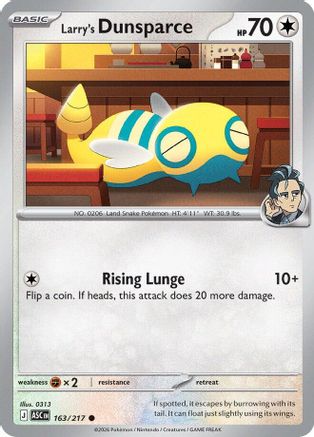 Larry's Dunsparce - 163/217 [ME Ascended Heroes] - Reverse Holofoil