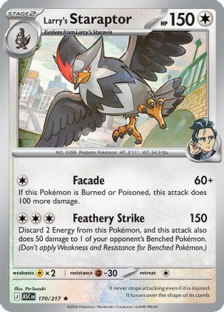 Larry's Staraptor - 170/217 [ME Ascended Heroes] - Reverse Holofoil