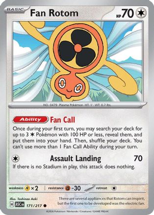Fan Rotom - 171/217 [ME Ascended Heroes] - Reverse Holofoil