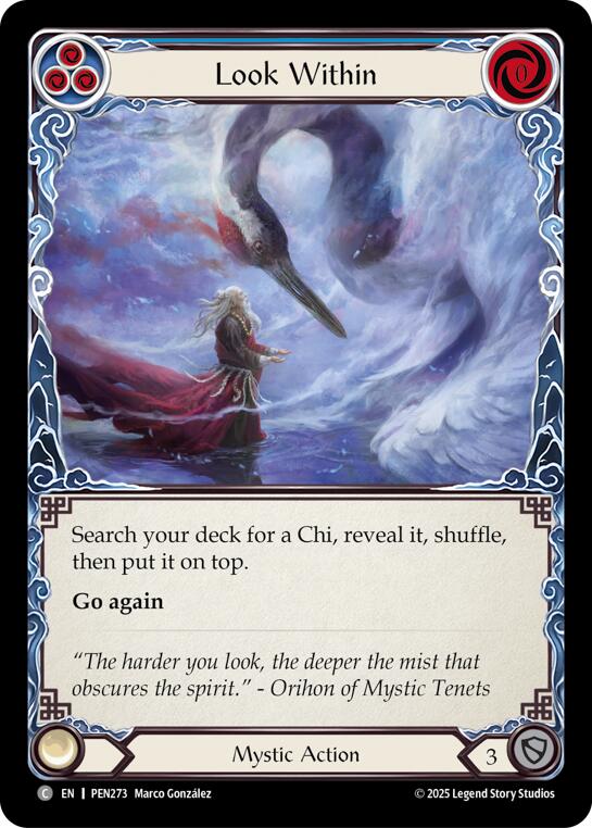 Look Within (Blue) (Rainbow Foil) [PEN273] (Compendium of Rathe)  Rainbow Foil