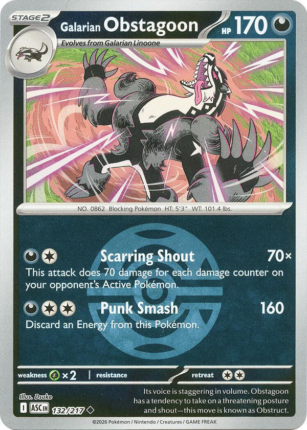 Galarian Obstagoon (132/217) (Dusk Ball) [Mega Evolution: Ascended Heroes]