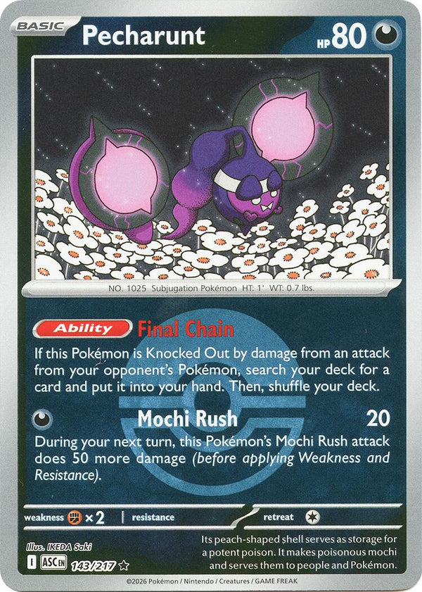 Pecharunt (143/217) (Poke Ball) [Mega Evolution: Ascended Heroes]
