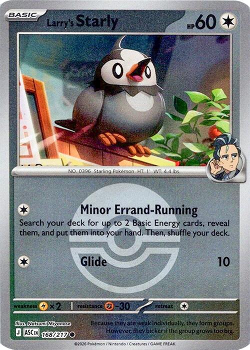 Larry's Starly (168/217) (Poke Ball) [Mega Evolution: Ascended Heroes]