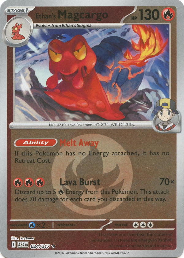 Ethan's Magcargo (024/217) (Energy Symbol Pattern) [Mega Evolution: Ascended Heroes]