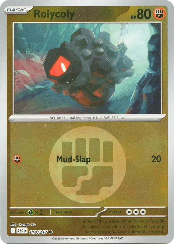 Rolycoly (118/217) (Energy Symbol Pattern) [Mega Evolution: Ascended Heroes]