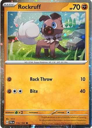 Rockruff - 116/193 (Cosmos Holo) [Blister Exclusives] - Holofoil
