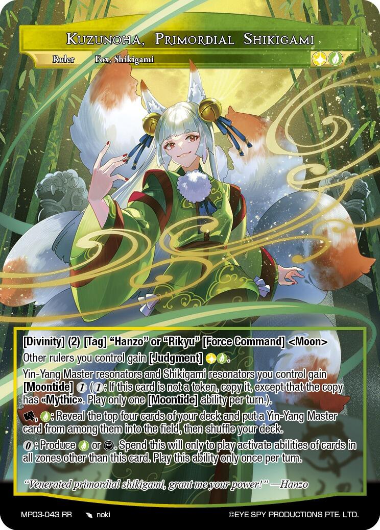 Kuzunoha, Primordial Shikigami (MP03-043 RR) [Masterpiece Collection 03 "Dimensional Hope"]