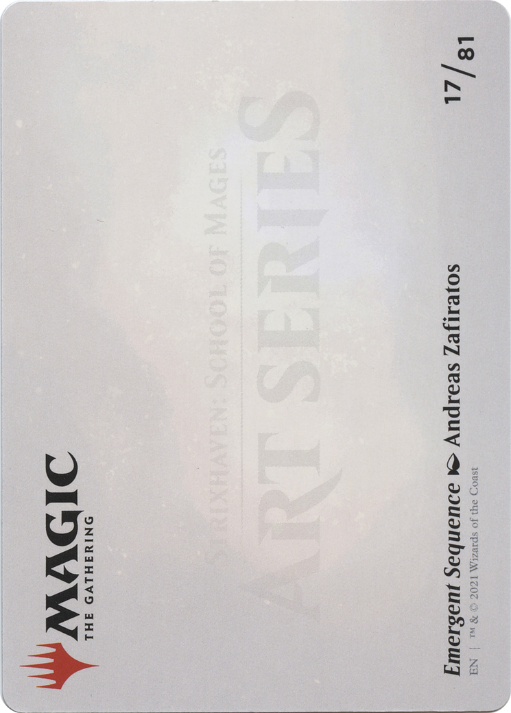 Emergent Sequence // Emergent Sequence (ASTX-017) (Borderless) [Strixhaven Art Series]