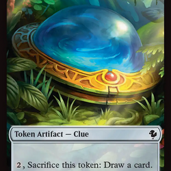 Clue // Treasure Double-Sided Token (Surge Foil) [FINAL FANTASY Commander Tokens]