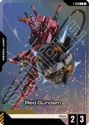 Red Gundam (T-018) Token (Premium Card Collection Gundam Assemble) (T-018) - Gundam Promotional Cards Holofoil