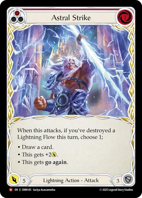 Astral Strike [OMN145] (Omens of the Third Age)  Rainbow Foil